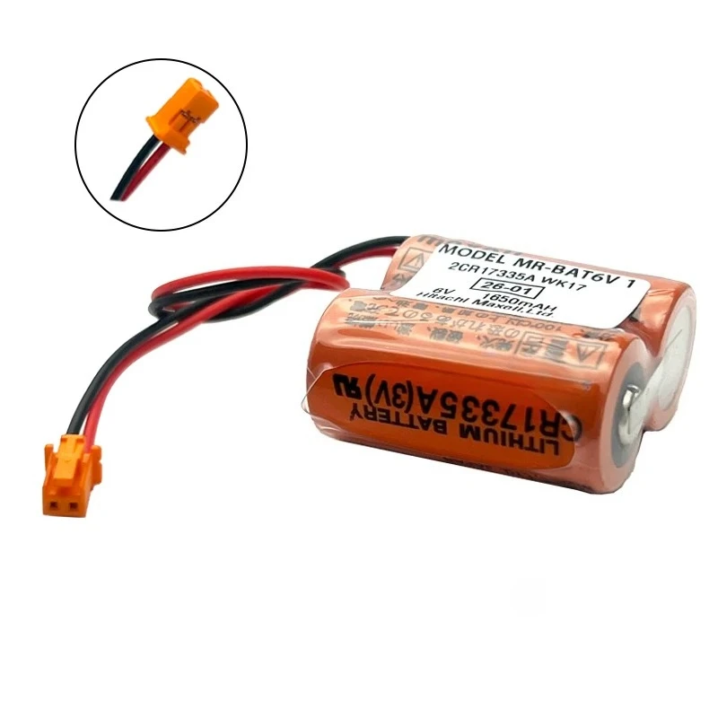 5pcs For Mitsubishi MR-BAT6V1SET 2CR17335A WK17 MR-J4 Servo Lithium Battery