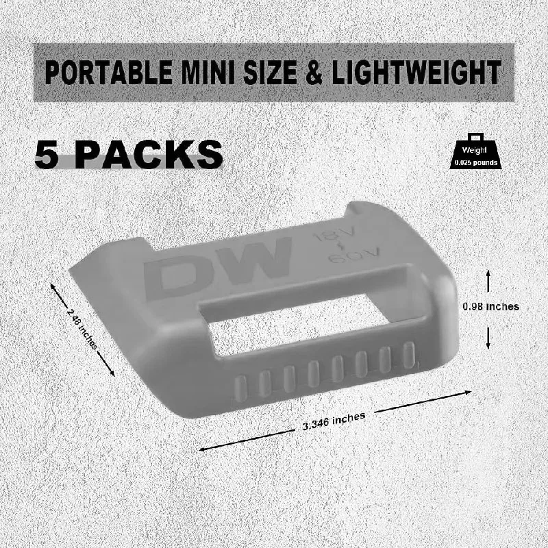 2/5/10 adet için Dewalt 18V 20V 60V pil tutucu duvar depolama Mounts Stander montaj ekran askı Dock pil kemer toka sarı