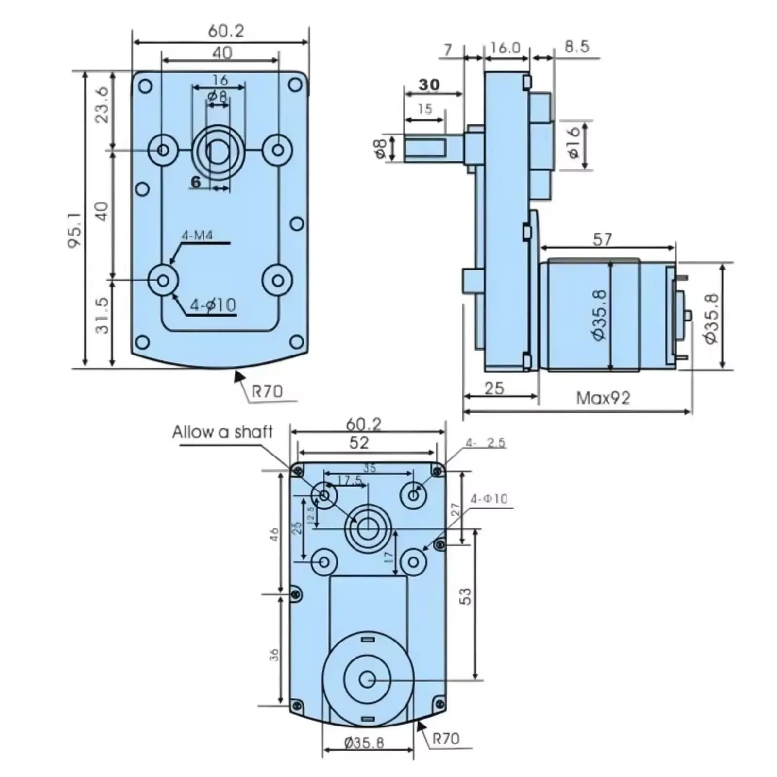 ASME-MRB рулевой механизм с магнитным кодированием и высоким крутящим моментом на 360 градусов, 380 кг. см, подходит для автомобилей с дистанционным управлением и больших роботов