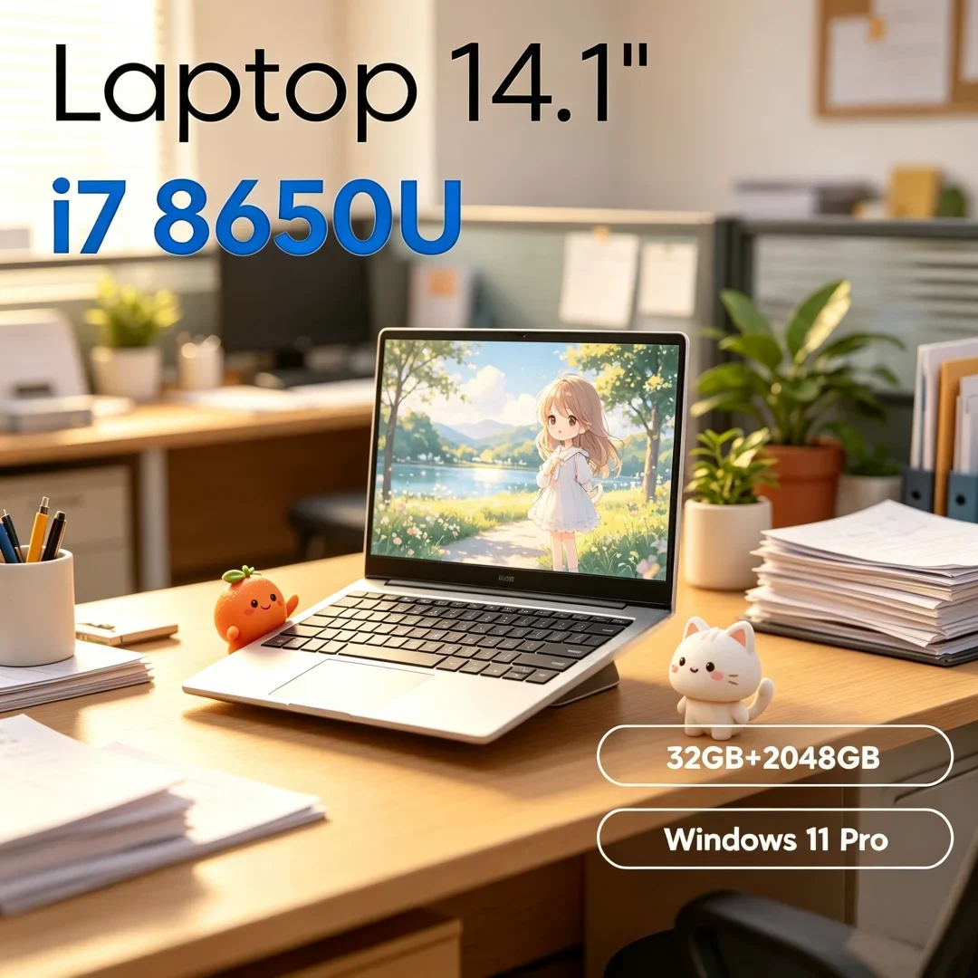 

Prismatic 2026 Immutable 14.1" Extraslim Laptop Intel Core I7-8650U 32GB RAM 2TB M.2 SSD Windows 11 Pro Residential Learned