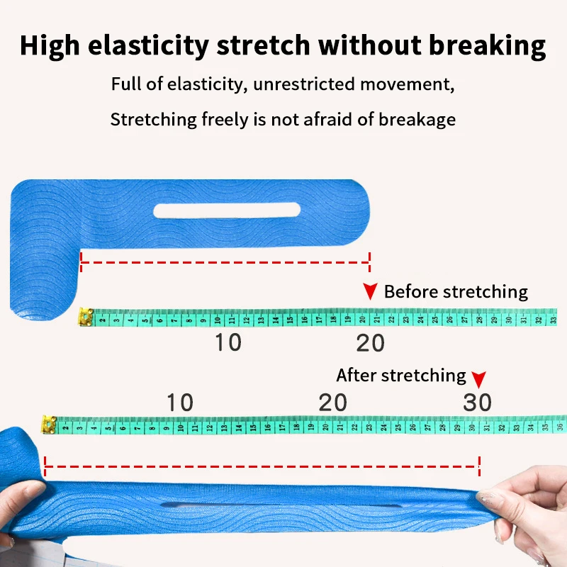 2 Buah Pita Kinesiologi Precut yang Dapat Bernapas, Bahan Katun Elastis, Pita Lutut Atletik Precut untuk Dukungan & Stabilitas, Pakaian Olahraga untuk Lari