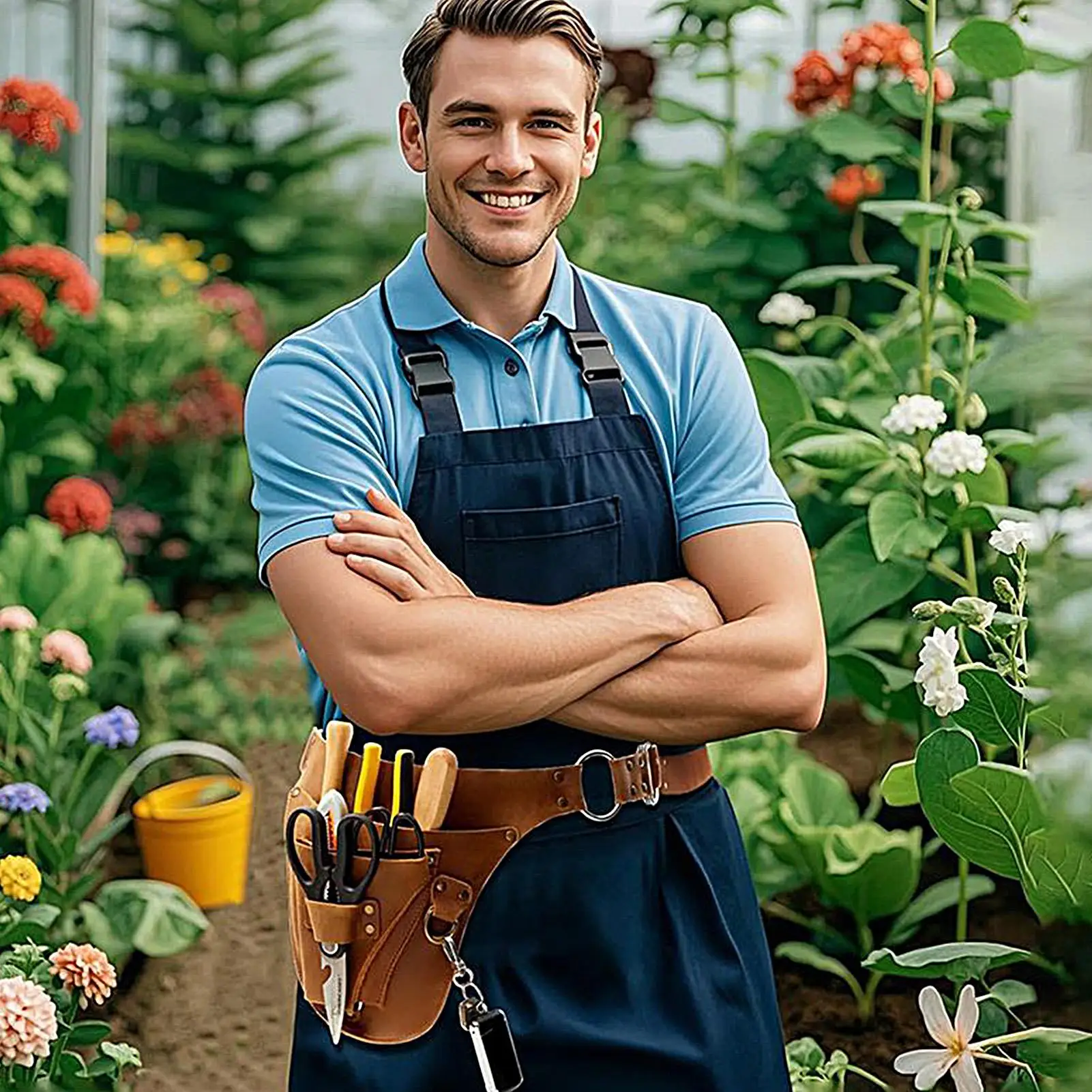 Gardening Tool Belt Multi-Pocket Garden Waist Pouch Florist Tool Belt Bag For Gardeners Growers Landscapers Homeowners Lawn Care