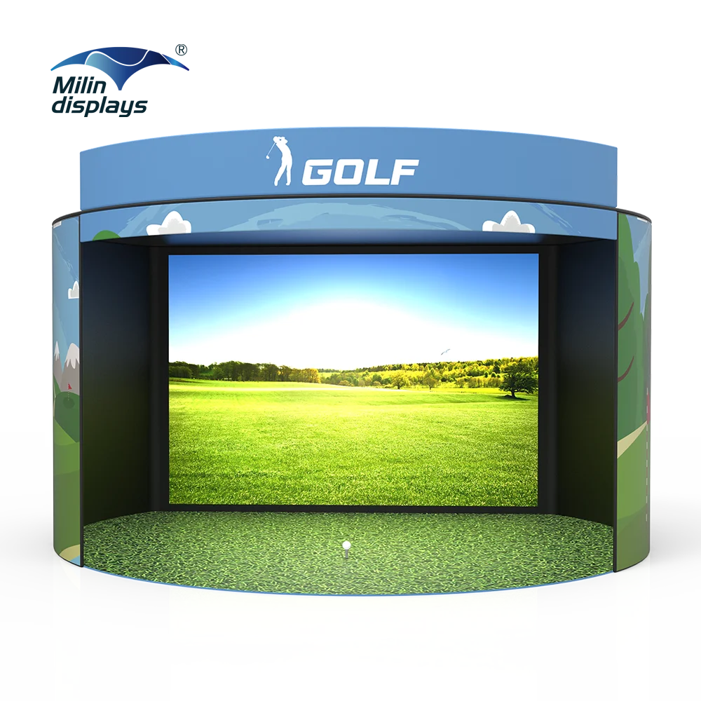 New Design Outdoor Indoor Golf Simulator Training Cage with Projector Shooting Tent & Screen for Indoor Golf Practice
