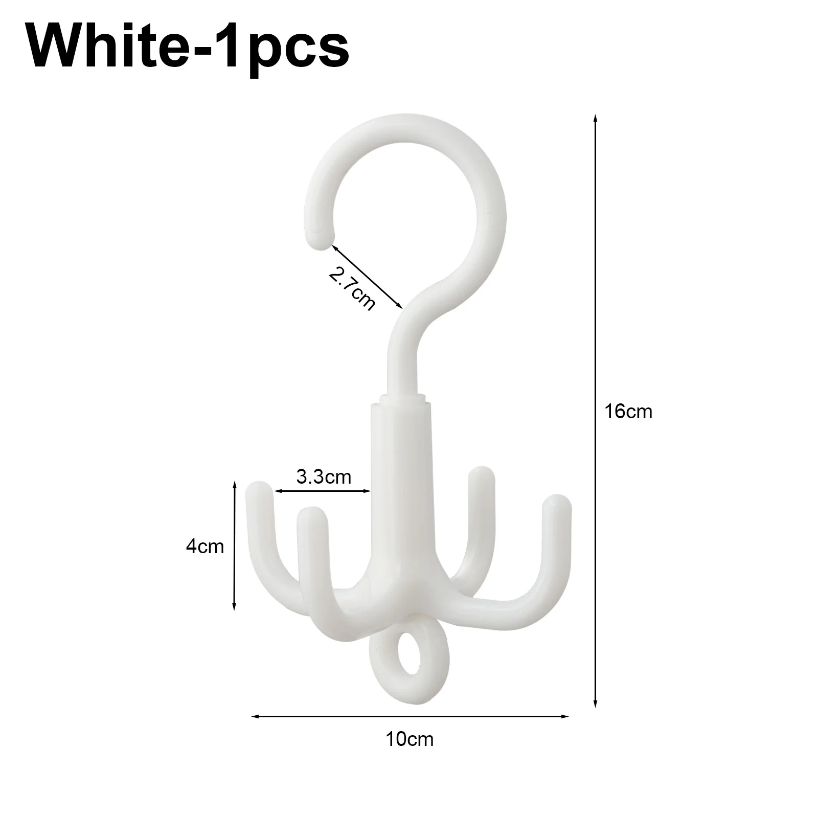 Efficient Vertical Storage System Space-saving Hook Swivel Hook Small Accessories Holder Vertical Stacking Wet And Dry Use