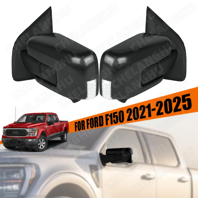 

11+1PIN Reversing Mirror For Ford F150 2021 2022 2023 2024 2025 Car Rear Mirror Assembly With Camera Blind Spot Turn Light 13+1