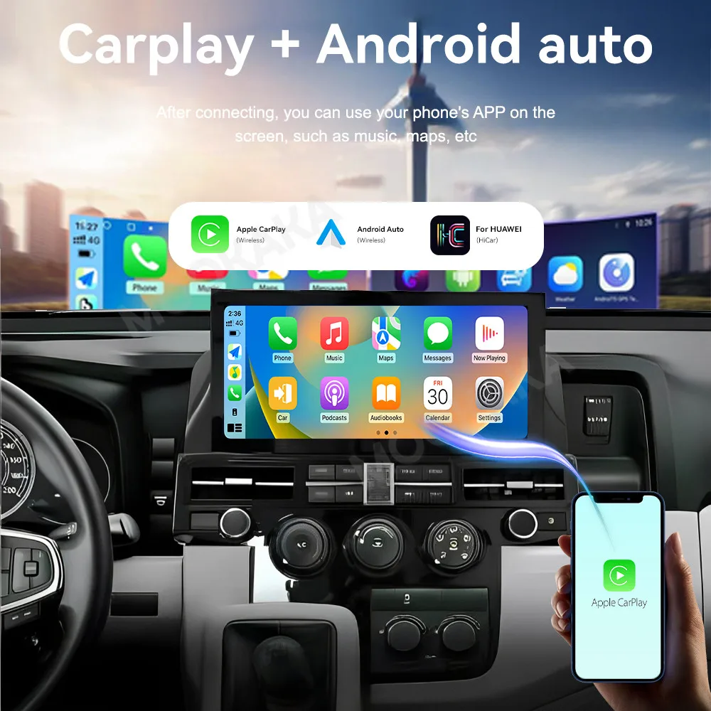 Touch Screen Car Radio For Toyota Hiace 2019 Android GPS Automotive Multimedia Auto Radio Stereo Receiver Head Unit