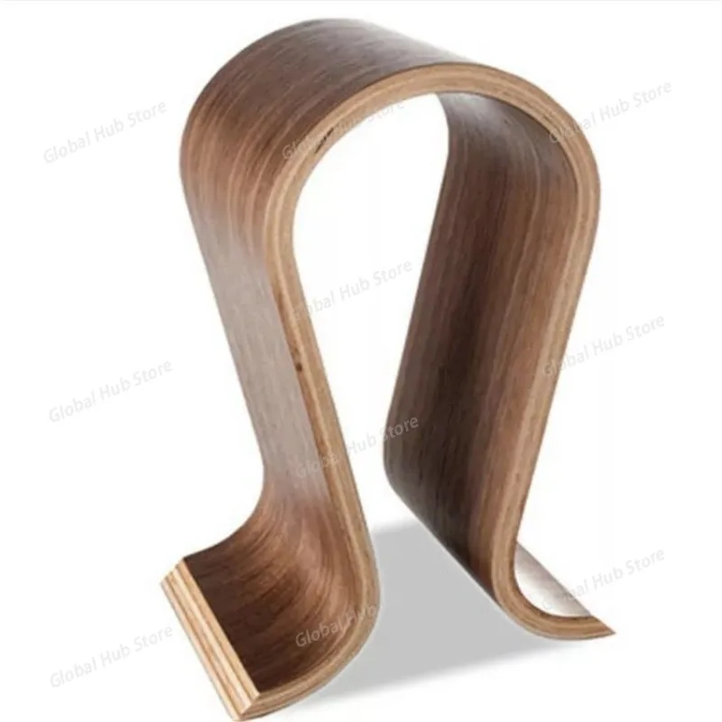Universal U-shaped Wooden Headphone Stand Headphones Headset Holder Hanger Desk Headset Display Shelf Rack for Gaming Headphones