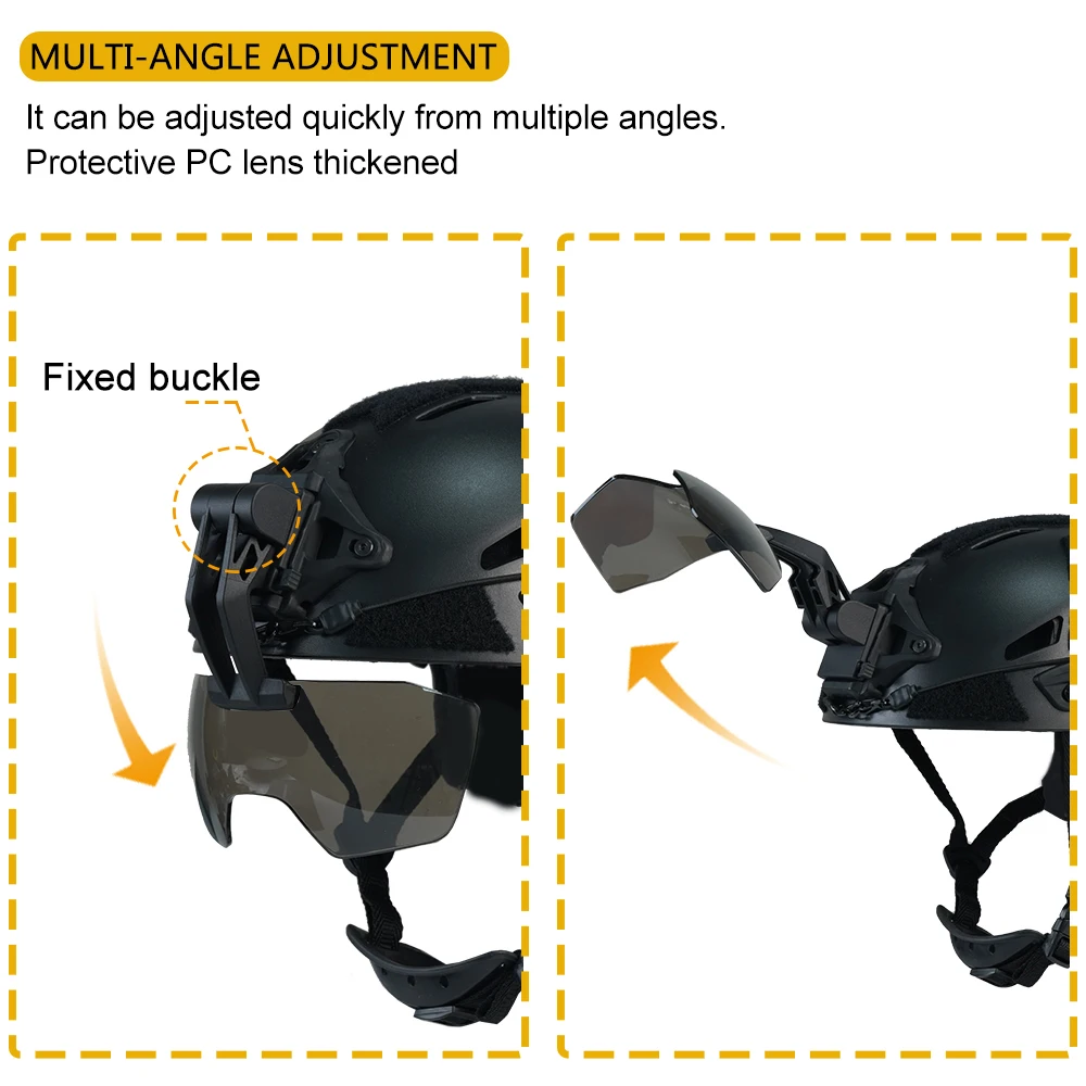 BOOIU 리비전 고글 - 프레임리스 & 쉬운 설치 |   야외 활동 및 에어소프트