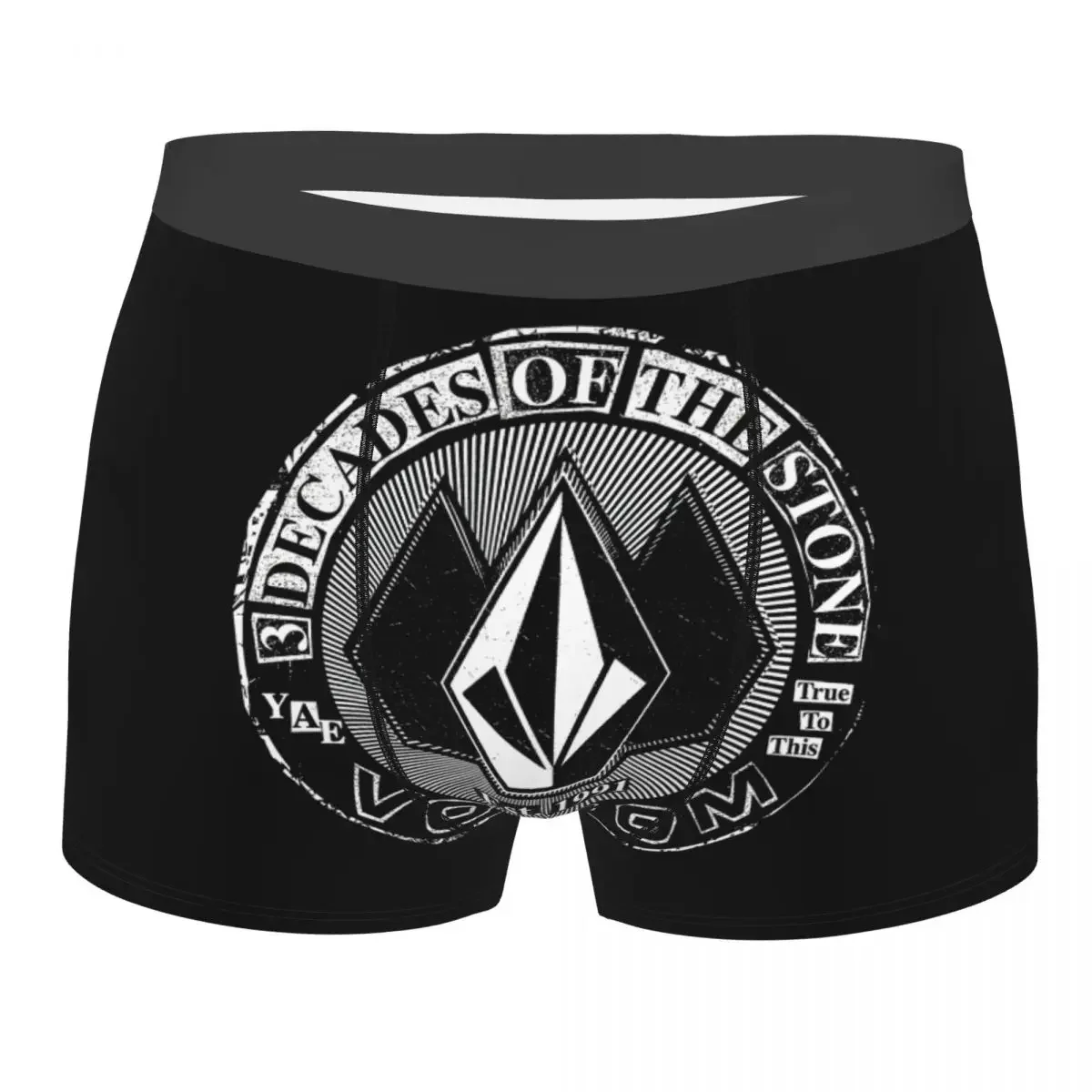 Custom Male Funny Volcoms Symbol Underwear Boxer Briefs Breathable Shorts Panties Underpants