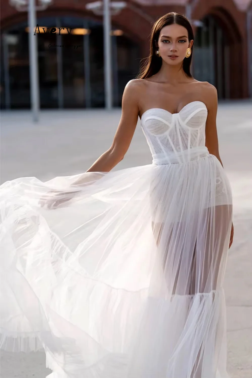 Avery-vestidos elegantes con bordado blanco y hombros descubiertos para mujer, vestidos largos de fiesta, vestido de Gala para mujer, vestido de graduación 2025