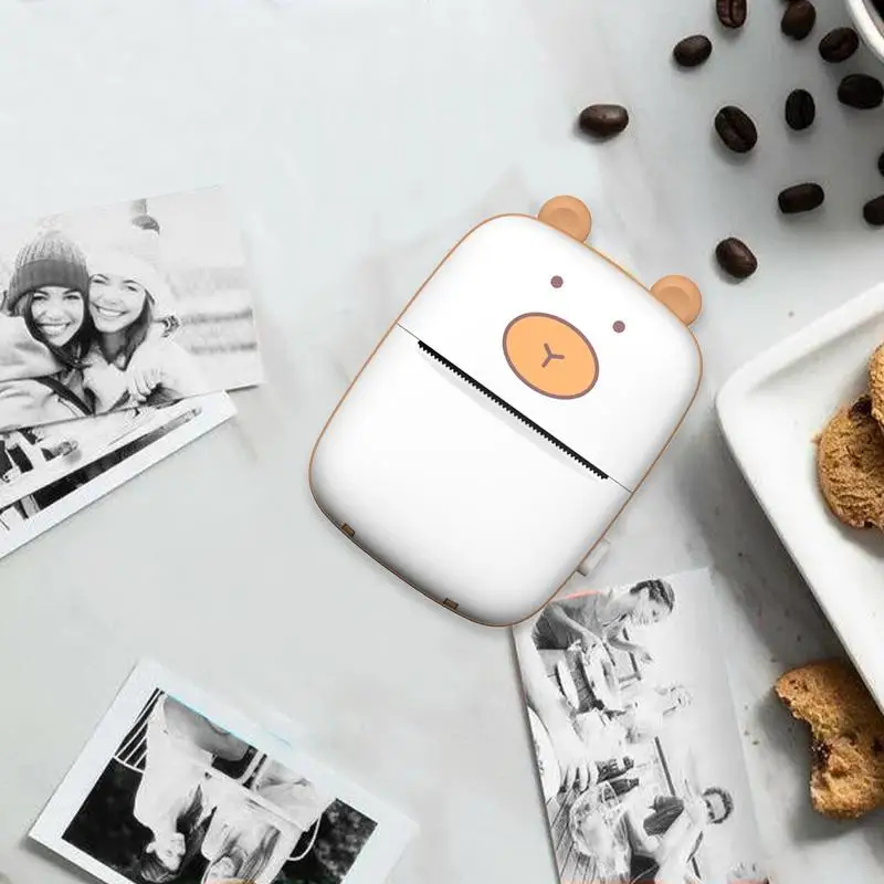 Mini Portable Printer Pocket Inkless Printer With 6 Rolls Thermal Paper Inkless Printer For Label Receipt Photo Notes Todo List