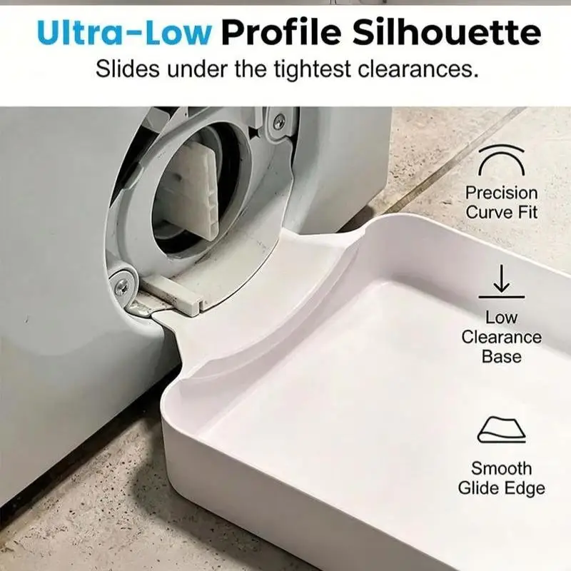 Washing Machine Drain Pan Leak Resistant Water Catch Tray Non-Slip Floor Protector Fit Most Standard Drum Washers