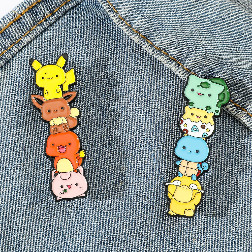 Game Pokemon Lapel Pins for Cute Cartoon Backpack Enamel Pin Men Women's Brooch Anime Briefcase Badges Fashion Decorations