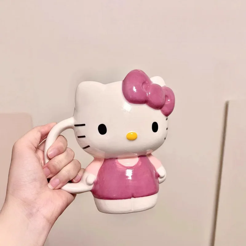 New Sanrio Hello Kitty Mug Kawaii Practical Large Capacity Creative Ceramic Water Cup Ins Korean Cartoon Anime Girlfriend Gift ﻿ - view 4