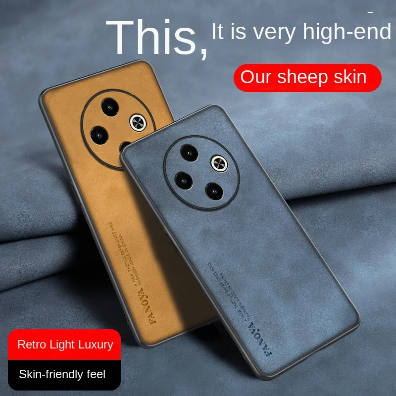 

Luxury sheep Leather Feel Skin Case For Tecno Spark 30C KL5 KL5N Soft Silicone Edge Cover For Tecno Spark30C KL5 KL5N Phone Case