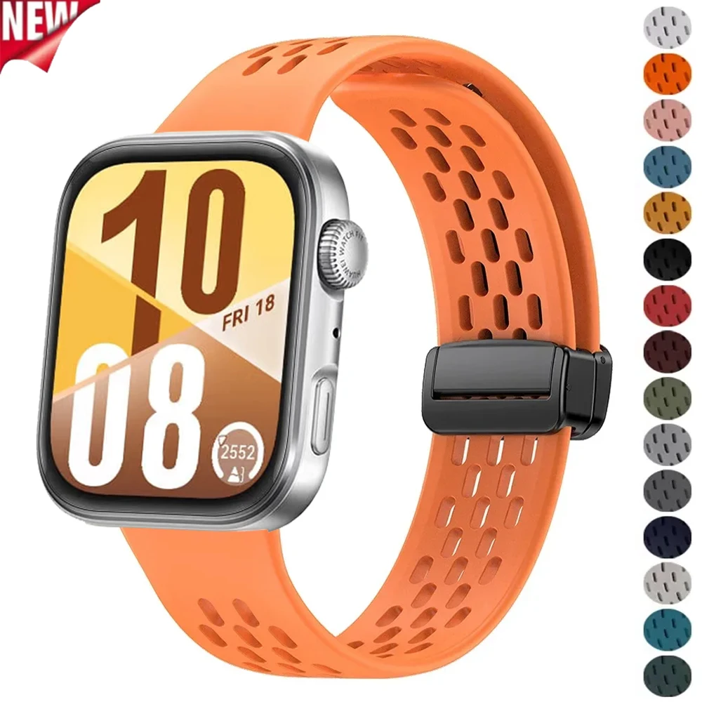 

Silicone Strap for Huawei Watch Fit 4/3 Sports Breathable Bracelet Correa for Huawei Watch Fit 4 Pro Magnetic buckle wrist strap