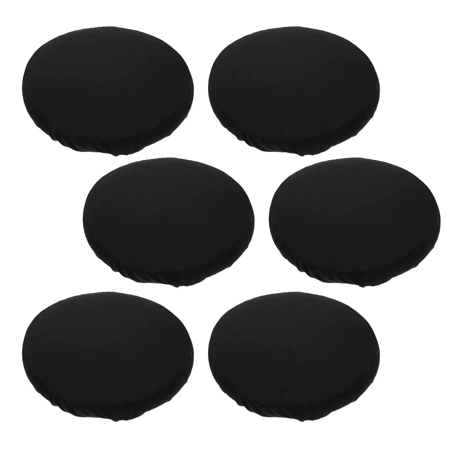 6Pcs Bar Stool Covers Round Elastic Seat Slipcovers Soft Washable Fabric Barstool Seat Protectors for Kitchen Counter Stool