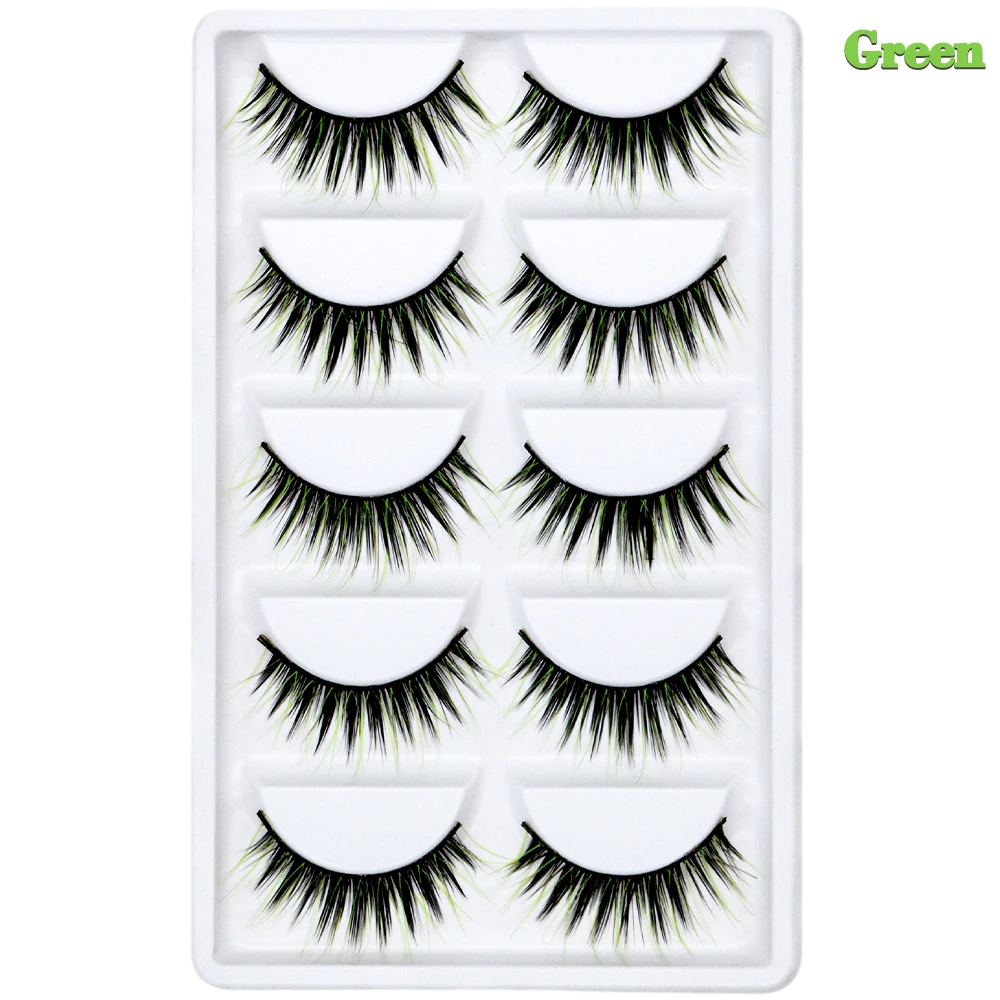Kimcci 5 ペア 3D ミンクつけまつげナチュラルロング偽ミンクまつげ手がつけまつげ 100% 虐待送料まつげ再利用可能な繊毛