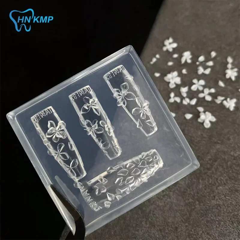 3D Blumen Nagelform DIY Silikon Nagelwerkzeuge Lilie Blütenblatt Nageldesign Harz Formen Nail Art Carving Vorlage
