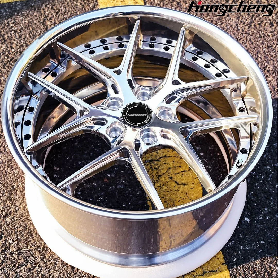 26 Style 2-piece Deep Dish Polished Chrome Forged Wheels 5X112 5x114.3 Performance Racing Car Alloy Rims
