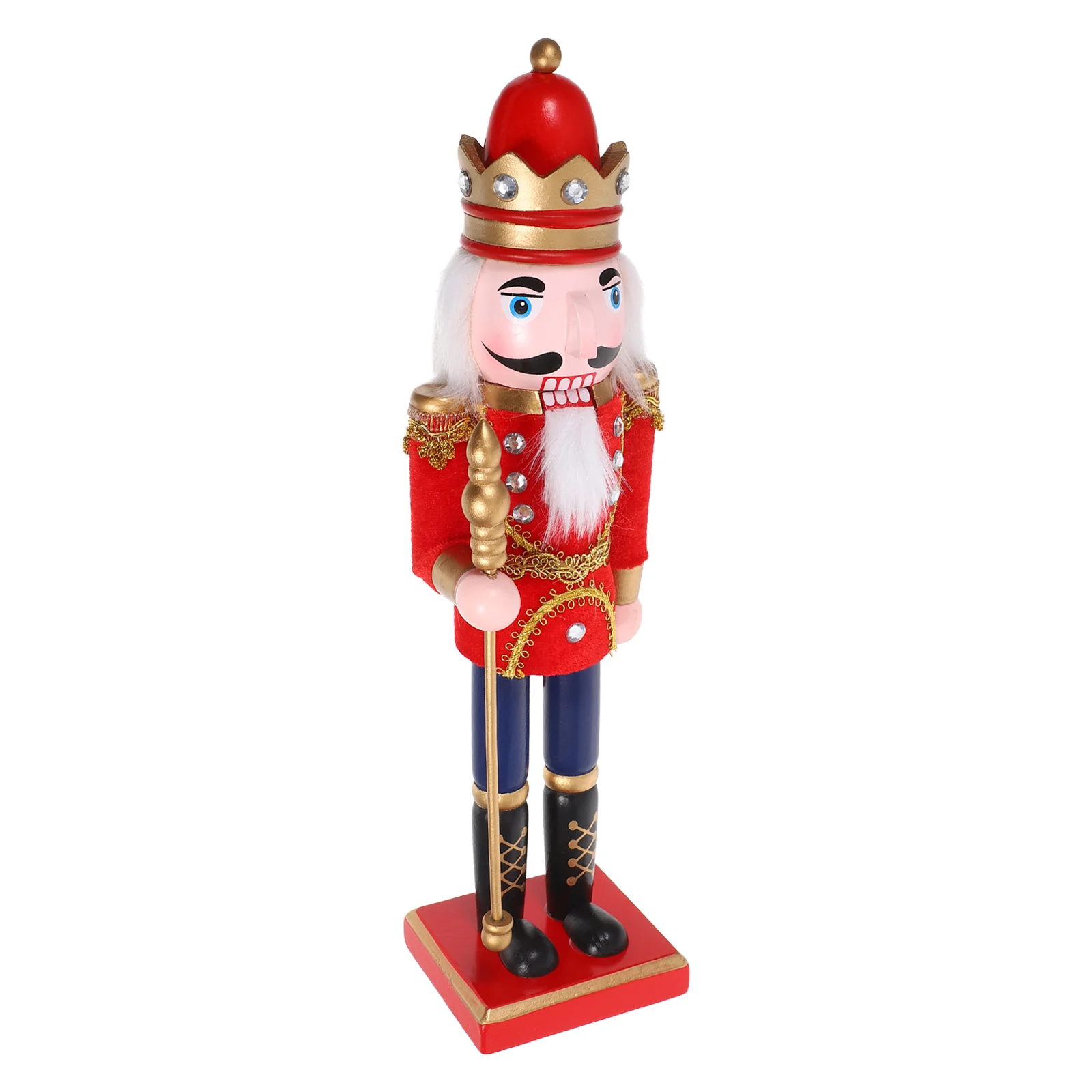 

Handcrafted Wooden Christmas Nutcracker Statue Festive Holiday Decoration Soldier Fireplace Table Decor Painted Wood Ornaments