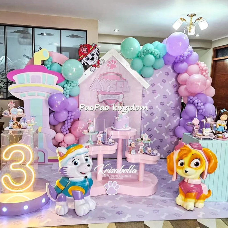 Niedliche PAW Patrol Bogen-Girlande Ballon-Set Geburtstagsparty Ballons aus Aluminiumfolie für Kinder Babyparty-Zubehör Geschenke