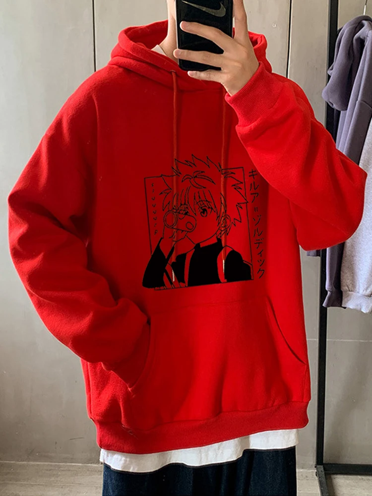 Hunter X Hunter Anime Hoodie für Männer Frauen Kurapika Manga Sweatshirts Fleece Herbst Winter Gothic Harajuku Kapuzenpullover – Detail 4