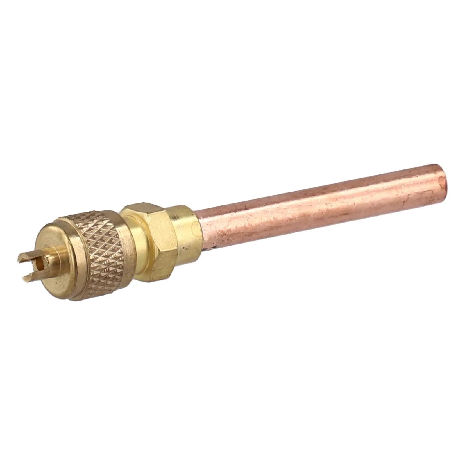 Set of 2 Refrigeration Maintenance Valves 14 SAE x 14 OD x 78mm Stem Core Compatible with Air Conditioners and Refrigerators