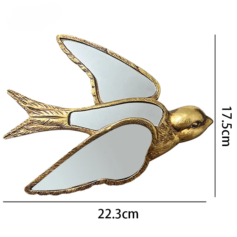 Винтажные лесные декоративные зеркала, стрекоза, ласточка, настенное украшение, свет, роскошное украшение для дома, новинка в европейском стиле