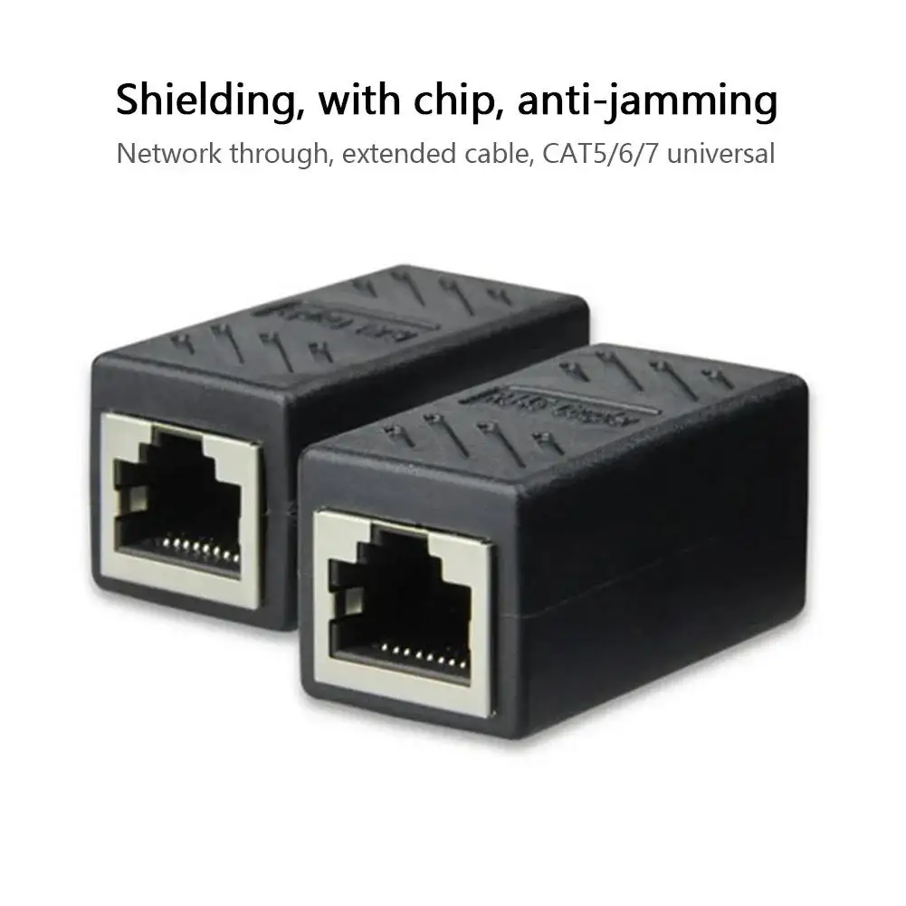 1/5/10/20 Stück RJ45 Adapter Cat7 Cat6 Cat5e Ethernet-Kabelverlängerungskupplung Buchse-zu-Buchse-Verbinder für Netzwerkkabel LAN-Anschluss – Detail 2