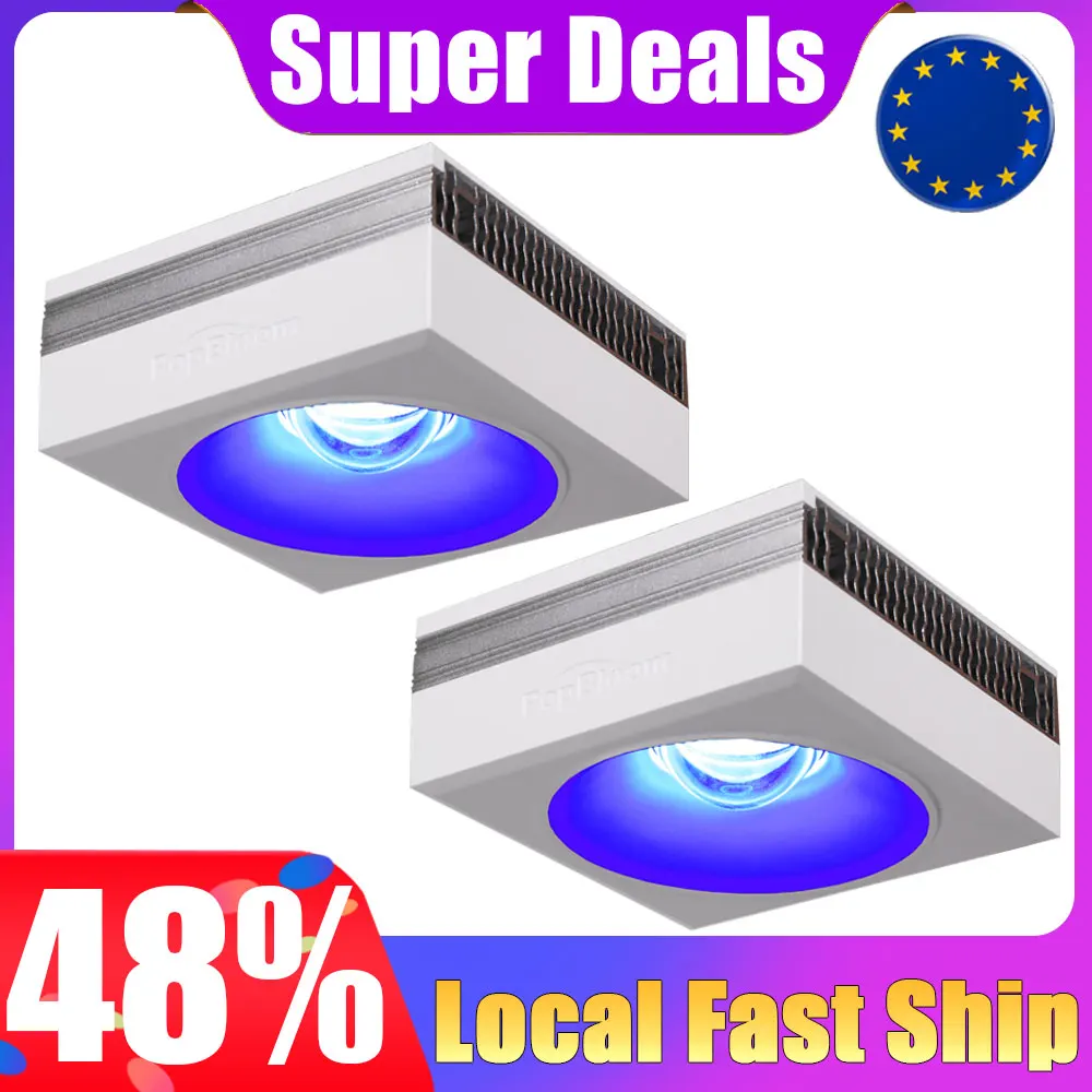 Nuevo PopBloom RL90 WiFi luz led acuario, Espectro completo led acuario marino, pantalla led acuario, luz acuario sps/lps coral, luz de acuario marino reef, iluminacion para acuario marino, Apoyo al español