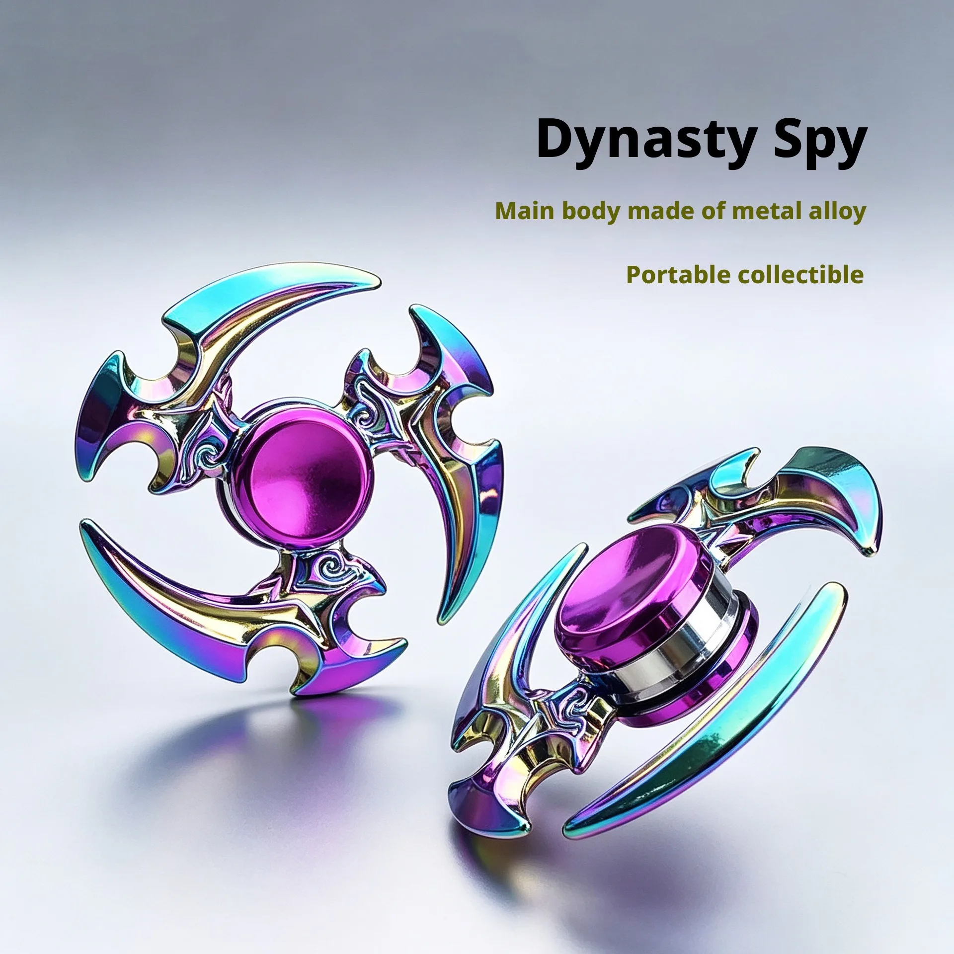 Colorful Alloy Metal EDC Fidget Spinner Palm Rotating Gadget Portable Leisure Stress Relief Toy