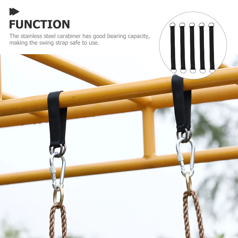 

6 Swing Belts Heavy Duty Tree Straps Outdoor Hammock Lanyards Camping Swing Strap Hanging Kits Polyester Ropes