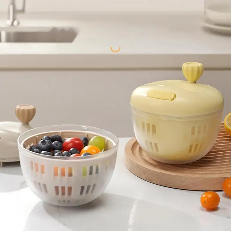 

Large Capacity Salad Spinner Lettuce Washer & Dryer Kitchen Greens Drainer Strainer Tool for Fruits & Vegetables 87HA