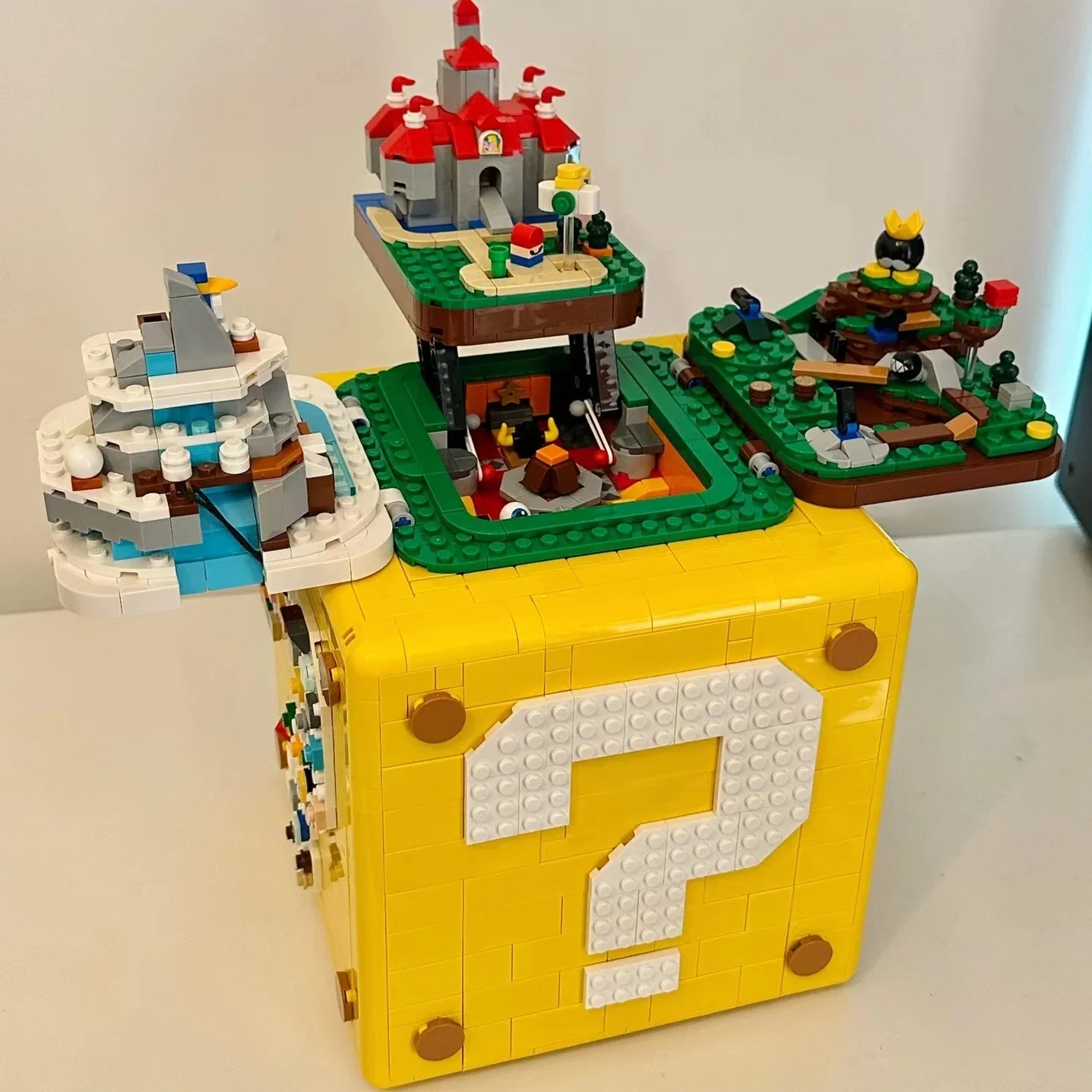 Super Mario 64 blocchi contrassegno delle domande compatibili con i regali del modello di gioco 71395, blocchi da costruzione, regali per la decorazione della casa