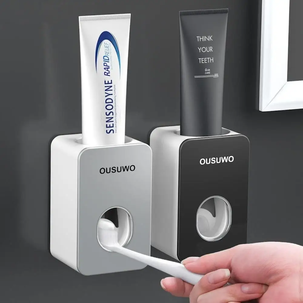 Toothpaste Squeezer Wall Hanging Free Punching Lazy Dispenser Automatic 4 Color Home Punch