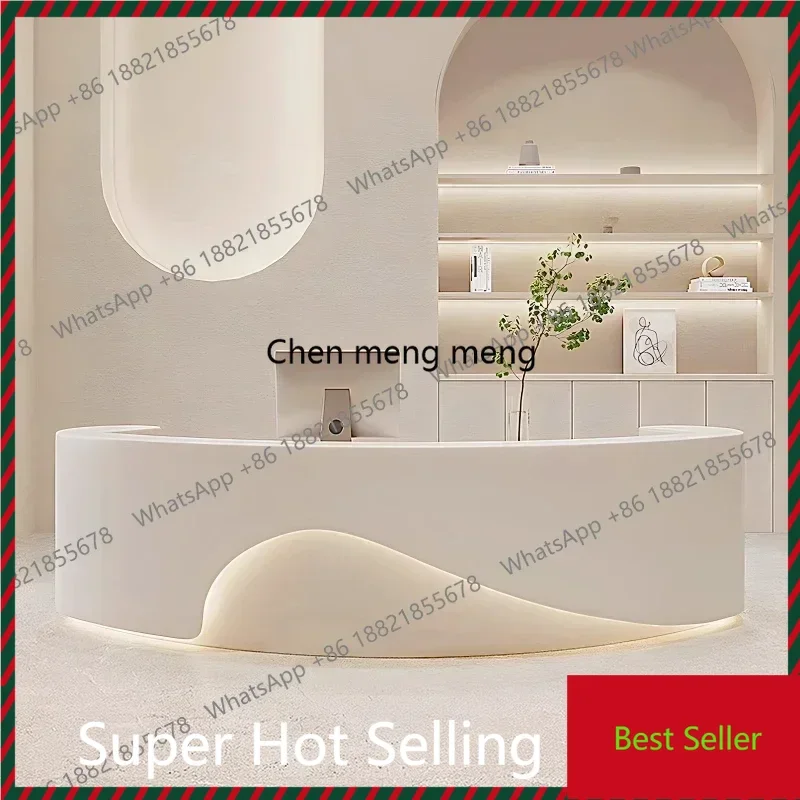 

Luxury Reception Desks home Modern Shelves Unique Welcome Long Desks Organizers Design Simple Escritorio Trendy Furniture Beauty