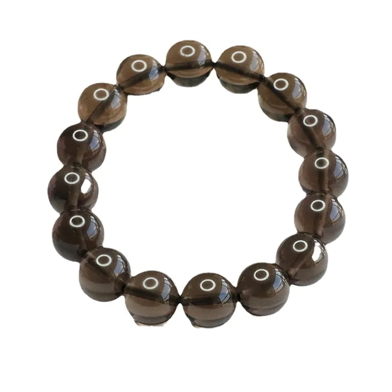 Bracelet en obsidienne noire naturelle pour hommes et femmes, pierres précieuses de guérison, bijoux fins, bracelets en pierre de cristal d'obsidienne de glace véritable