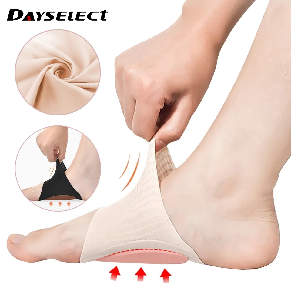 Arch Support Orthotic Plantar Fasciitis Cushion Pads Sleeve Heel Spurs Flat Feet Orthopedic Pad Correction Insoles Foot Care Pad