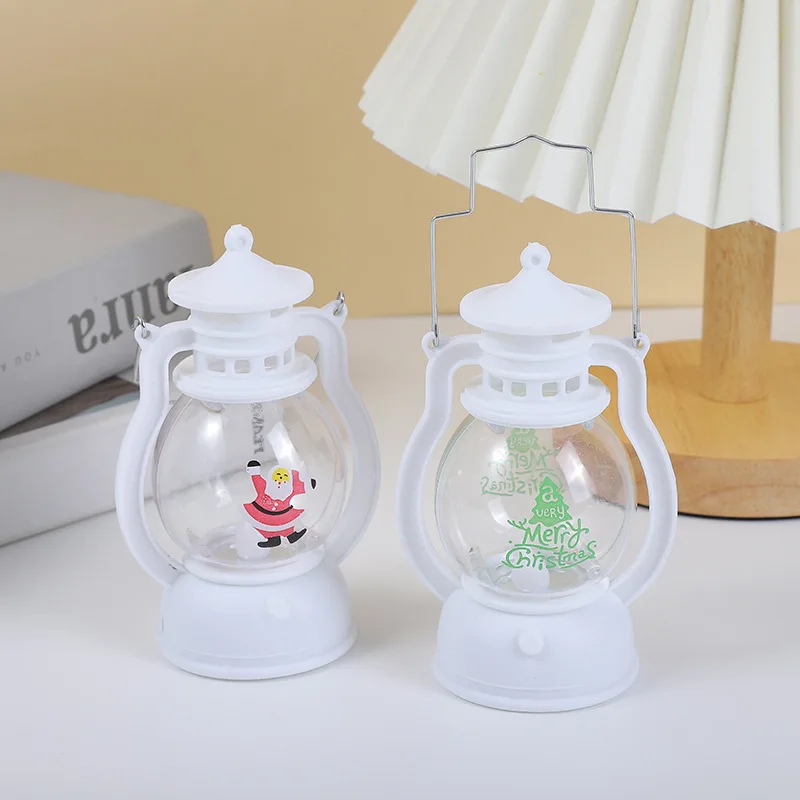 LED Lamp Decor Christmas Portable Lantern Santa Claus Xmas Tree Wind Lights Pendant Navidad Christmas New Year Decoration natal