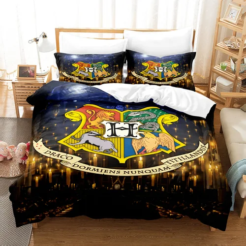 영화 해리 포터 이불 커버 세트, 호그와트 주변 침실 장식, 퀸, 킹 사이즈, 폴리에스터 침구, 남아용 선물 Best5 영화 해리 포터 이불 커버 세트, 호그와트 주변 침실 장식, 퀸, 킹 사이즈, 폴리에스터 침구, 남아용 선물 Best5