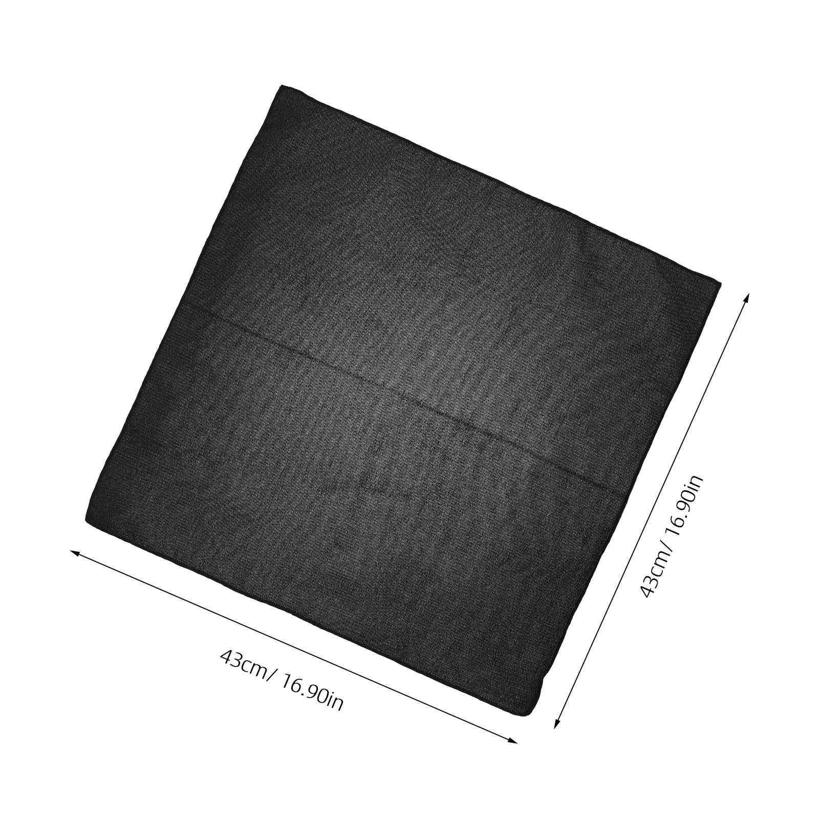 12 قطعة مناديل قماش البوليستر الأسود مقاس 17 × 17 بوصة قابلة لإعادة الاستخدام وقابلة للغسل في العشاء لفندق حفلات الزفاف والولائم