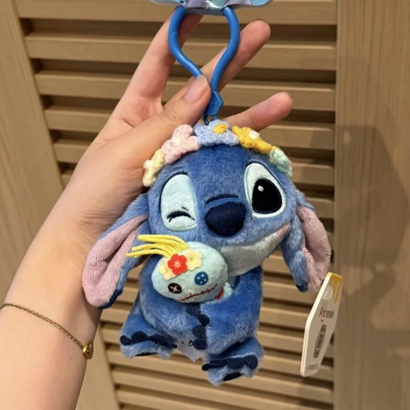 2025 Nieuwe Cartoon Stitch Pluche Pop Kawaii Rugzak Hanger Sleutelhanger Autosleutel Accessoires Creatieve Kinderen Verjaardagscadeau