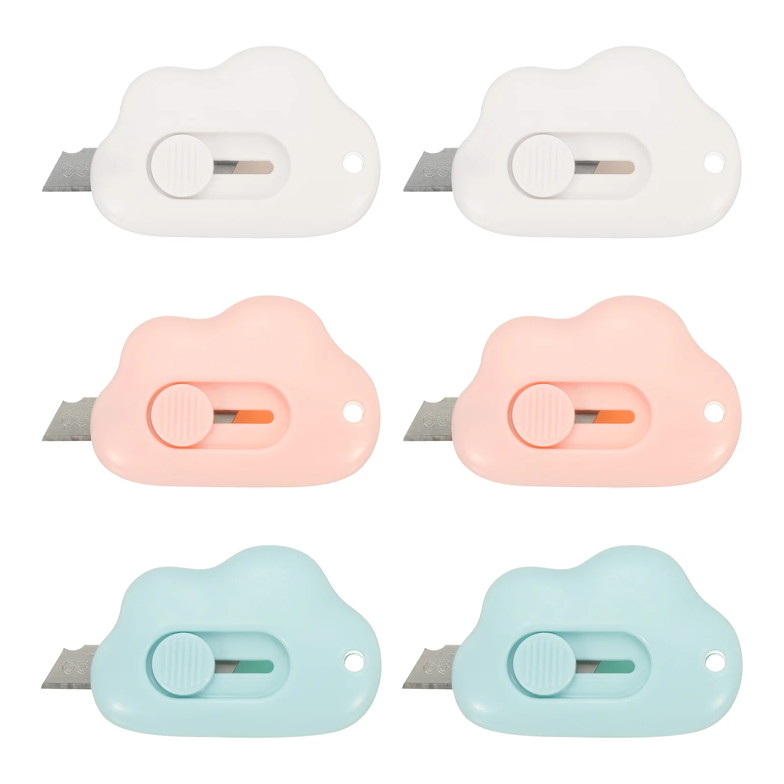 格納式レターオープナー、雲型アートユーティリティナイフ、小さなパッケージオープナー、封筒開口部、紙箱カッター、4〜15個