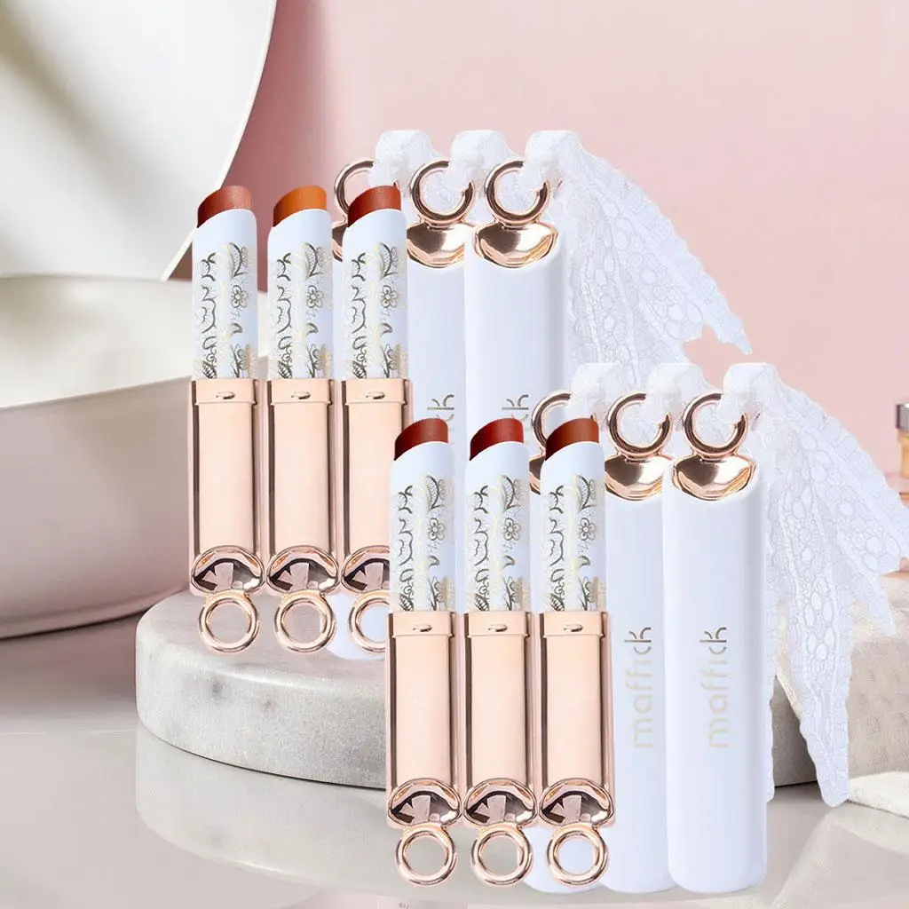 Lápiz labial mate de terciopelo, maquillaje de labios pigmentado, herramienta de maquillaje clásica de colores