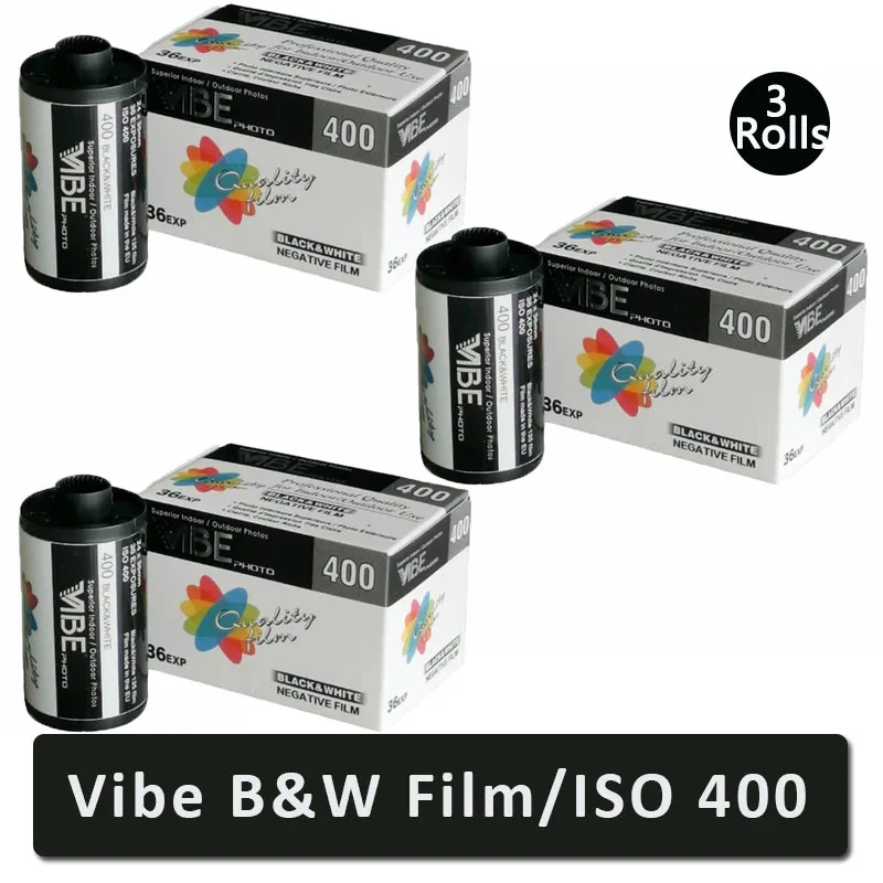 Черно-белая пленка VIBE 400 ISO 400 135, отрицательная пленка 36EXP/рулон 1/2/3/5/10 рулонов для камеры Kodak H35/H35N/M38/M35/F8/F9/F9S