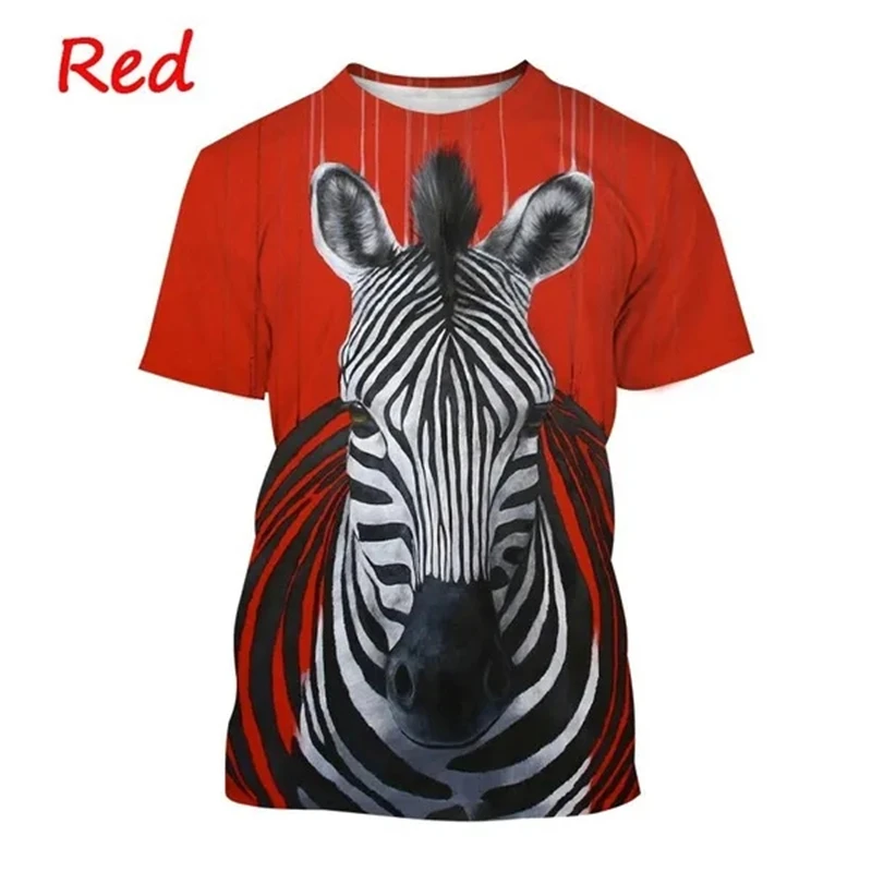 New Arrivals Zebra Animal 3D Printing Breathable T-Shirt Personality Trend Men\'s Women\'s Comfy Clothes Streetwear Top T Shirts