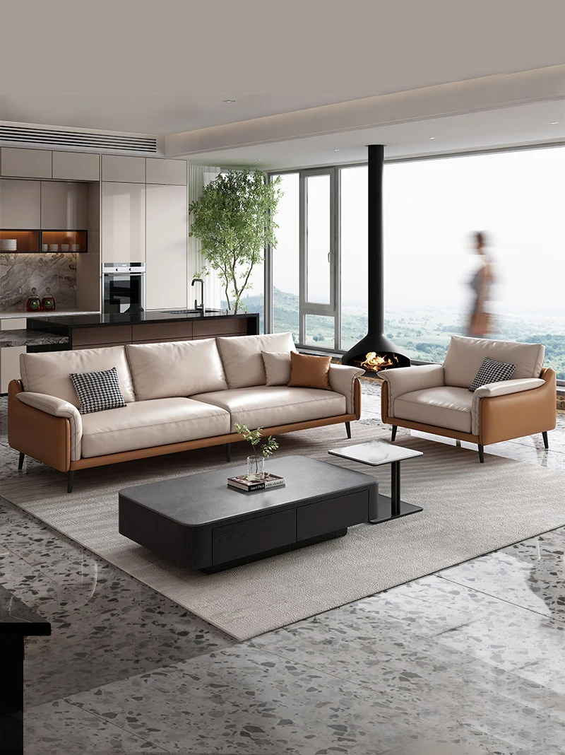 Office sofa simple business reception living room sofa coffee table combination