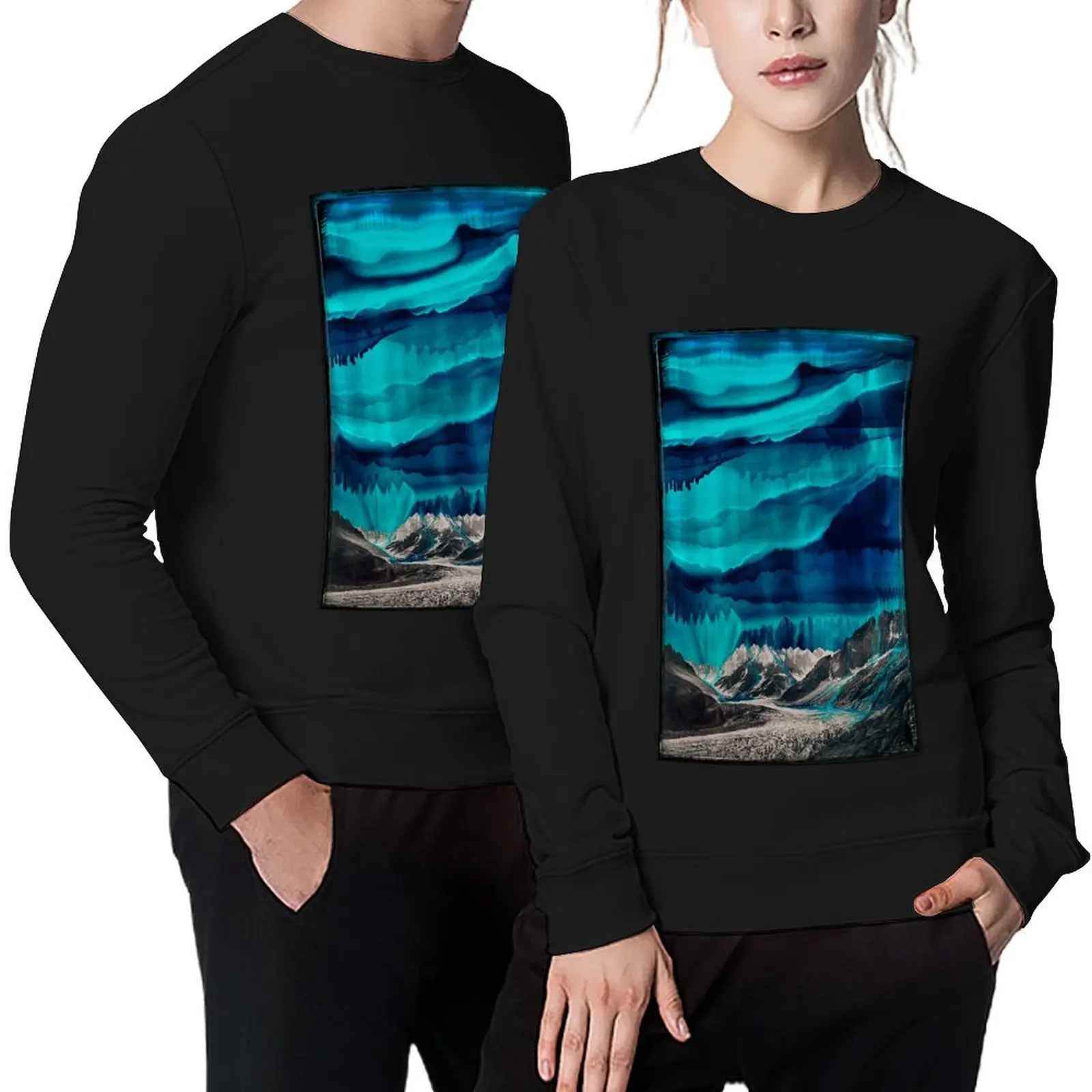 

Skyfall, Melting Blue Mountain Clouds Pullover korean autumn clothes graphic t shirts men mens designer clothes men sweatshirt