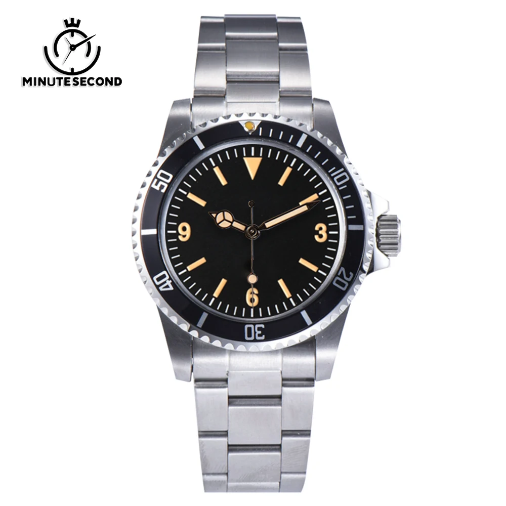 

MINUTESECOND NH35 Watch Vintage Watch NH35 Automatic Mechaninal Movement 5BAR Waterproof Acrylic Glass NH35 369 Dial Man Watches